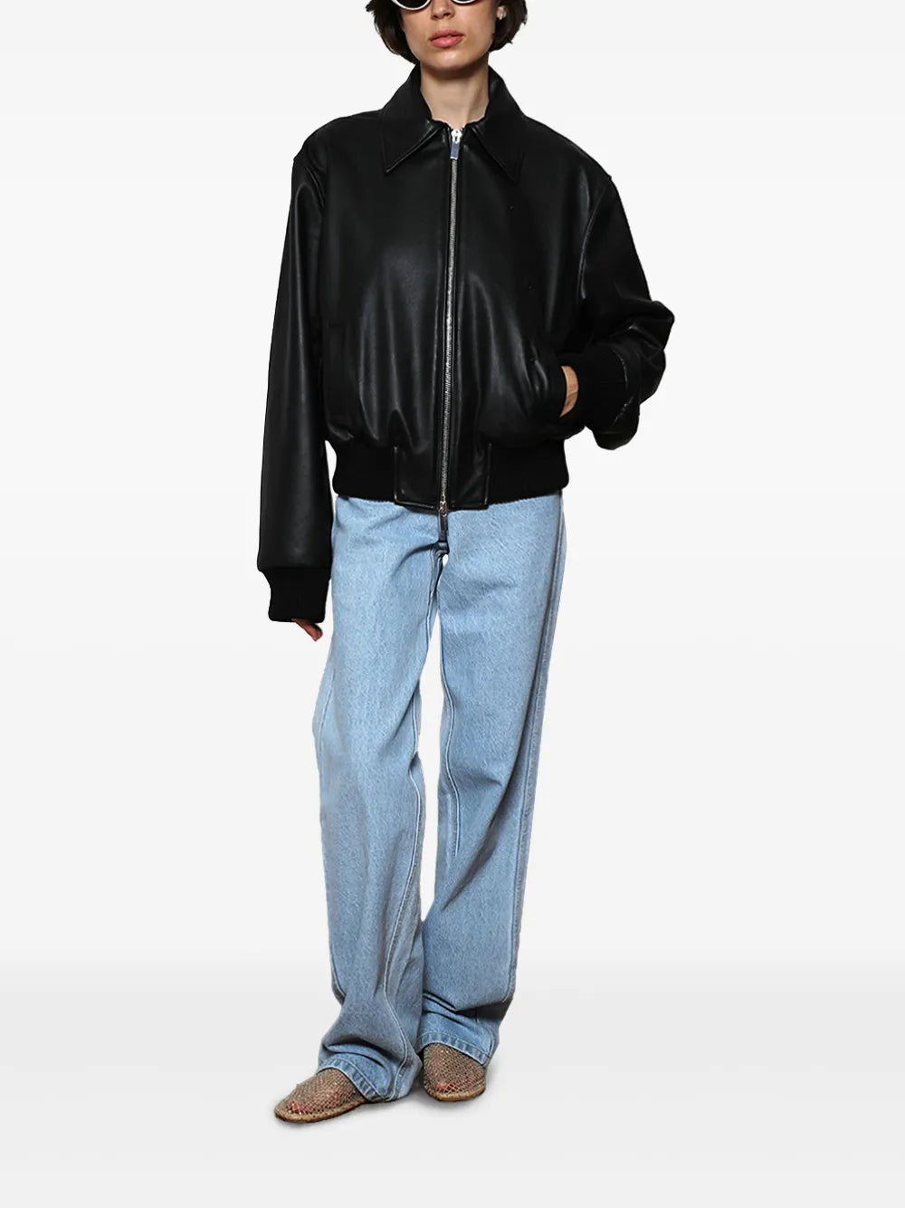 Leather Bomber Jacket