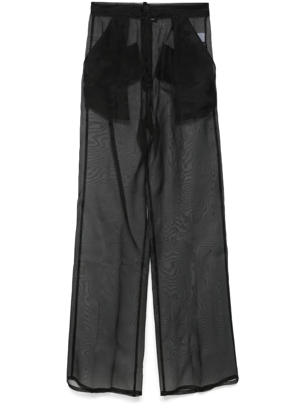 Crystal-Embellished Wide-Leg Trousers