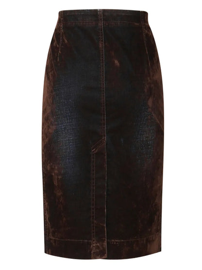 Panelled Denim Skirt