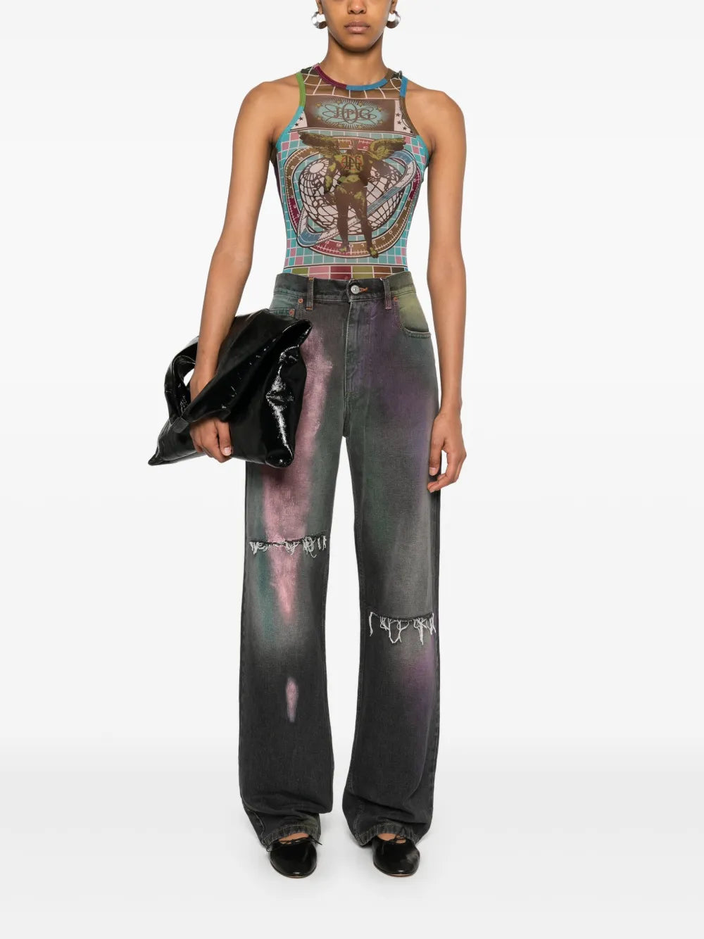 Spray-Paint Effect Jeans
