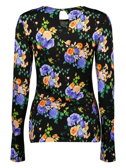 Floral-Print Blouse