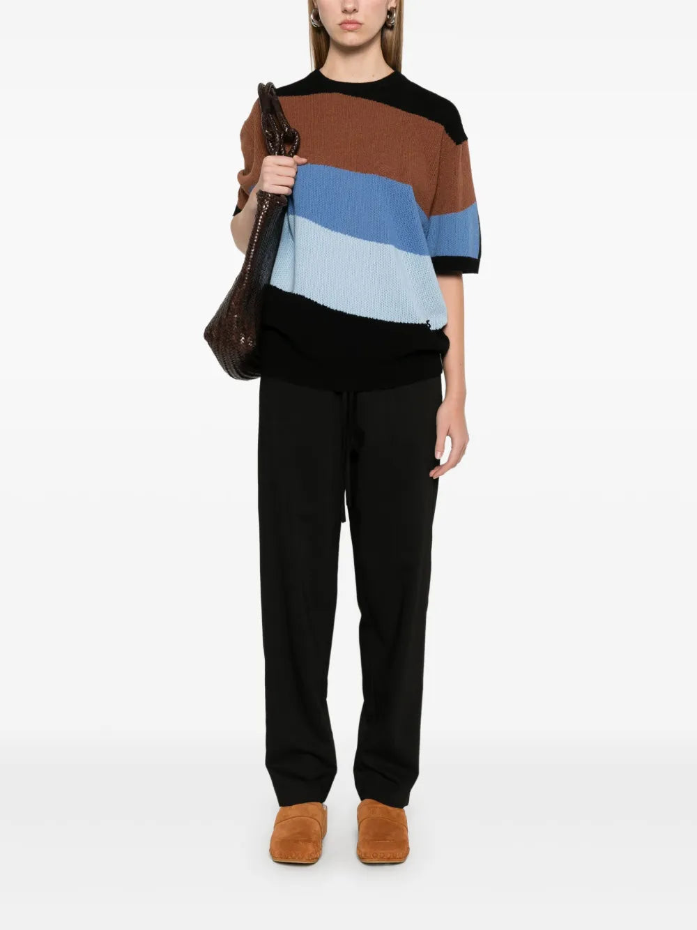 Elasticated-Waistband Trousers