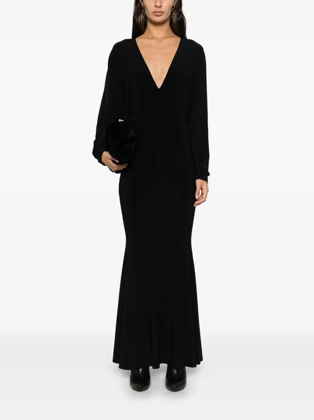 Fishtail V-Neck Gown