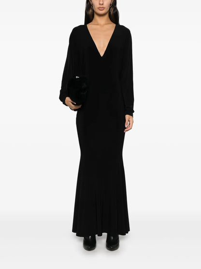 Fishtail V-Neck Gown