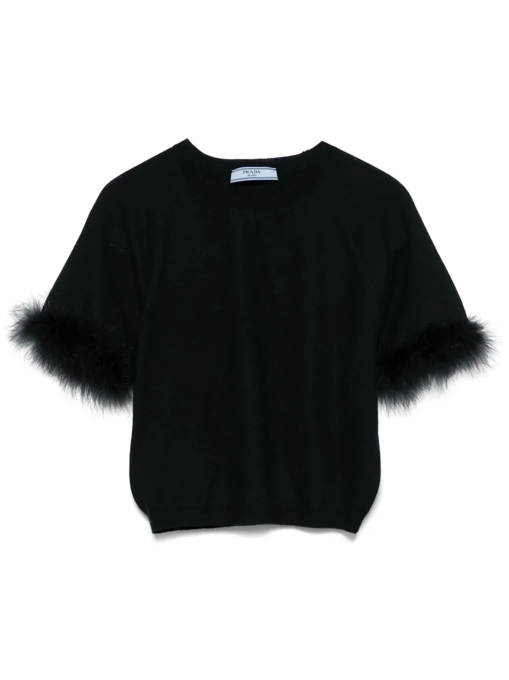 Feather-Trim Sweater