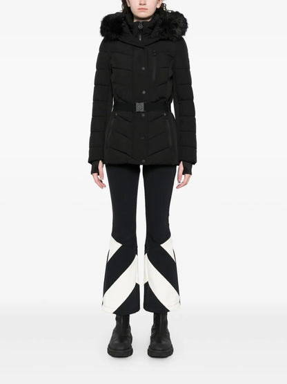 Faux Fur Trim Scuba Coat