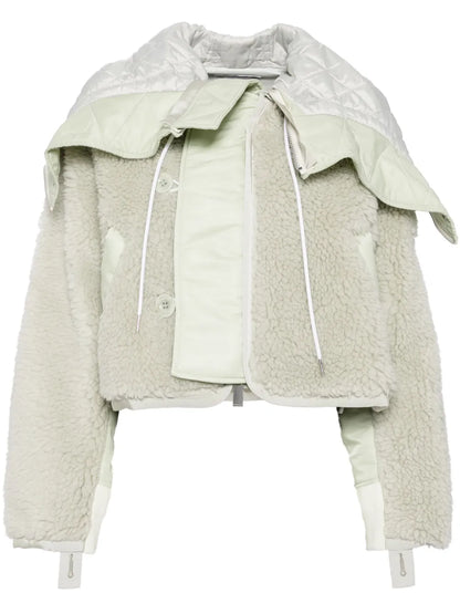 Panelled-Design Fleece Jacket