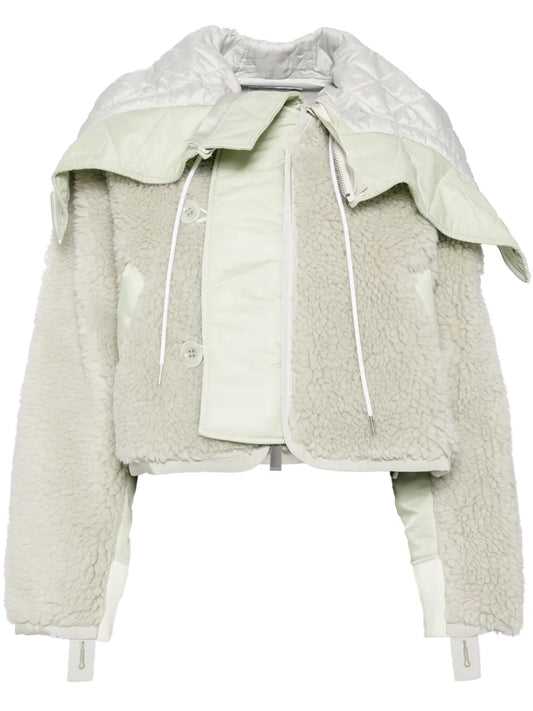 Panelled-Design Fleece Jacket