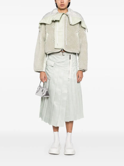 Panelled-Design Fleece Jacket
