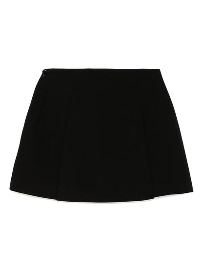 Logo Embossed Button A-Line Skirt