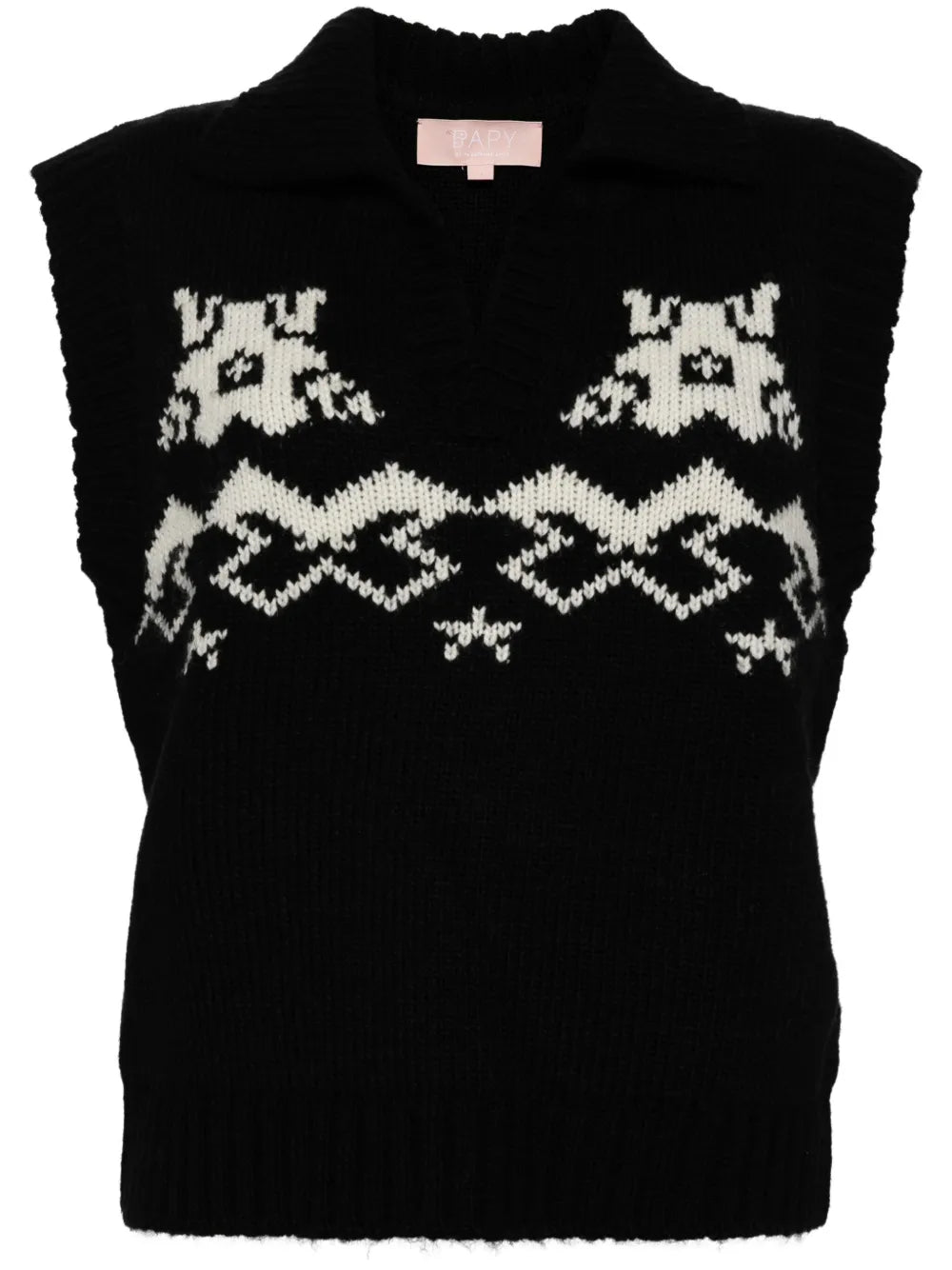 Intarsia Knitted Vest
