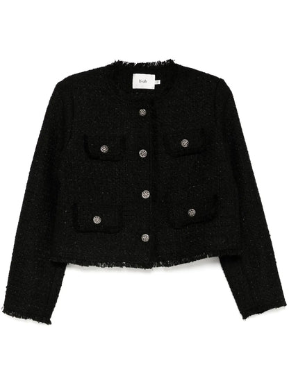 Round Neck Tweed Jacket