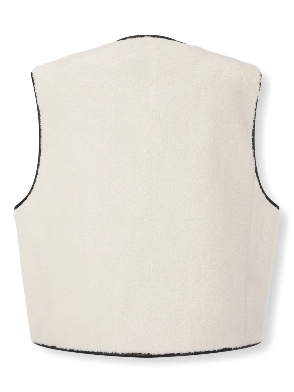 Muffler-Set Shearling Vest