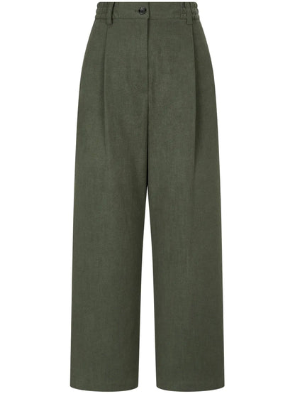 Cotton-Blend Drawstring Pants