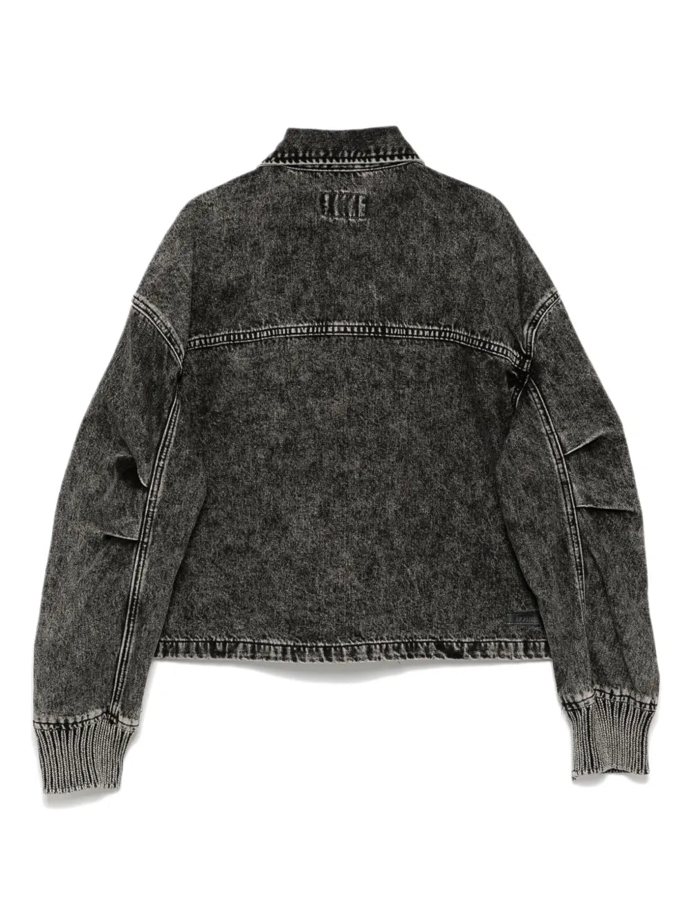 Knit-Panelled Denim Jacket