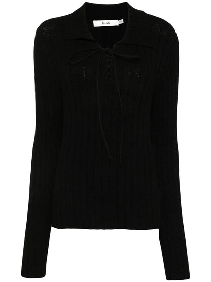 Lace-Up Neck Jumper