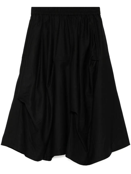 Draped A-Line Skirt