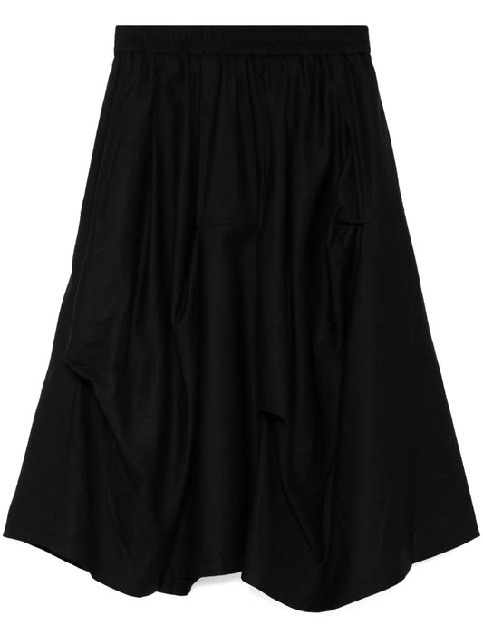 Draped A-Line Skirt