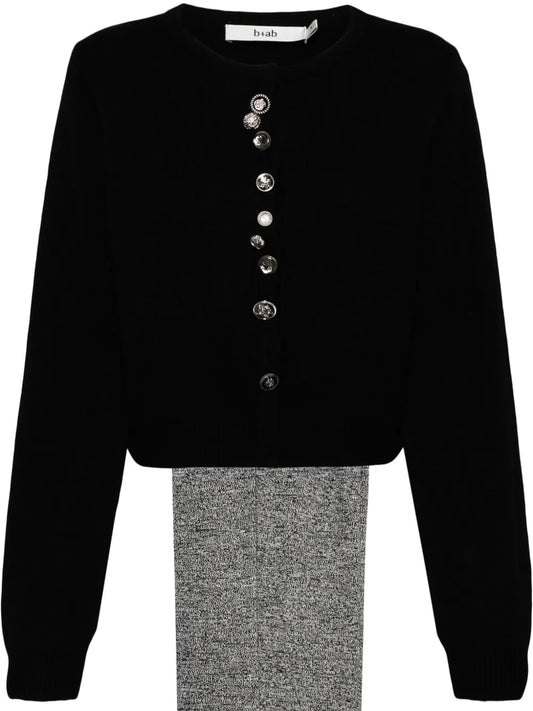Embellished Button Cardigan Set