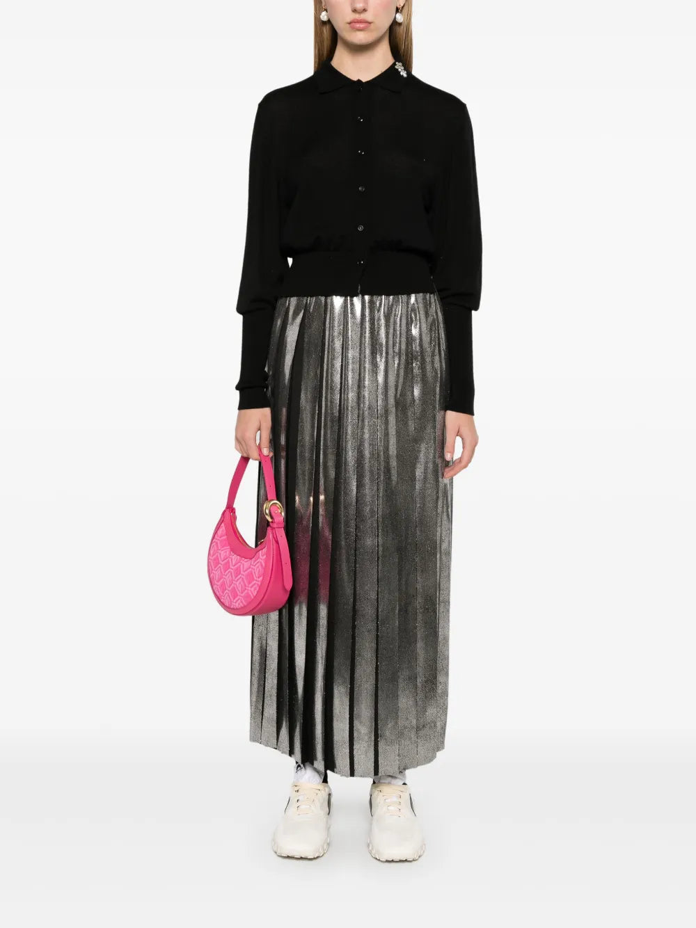 Pleated Midi Skirt