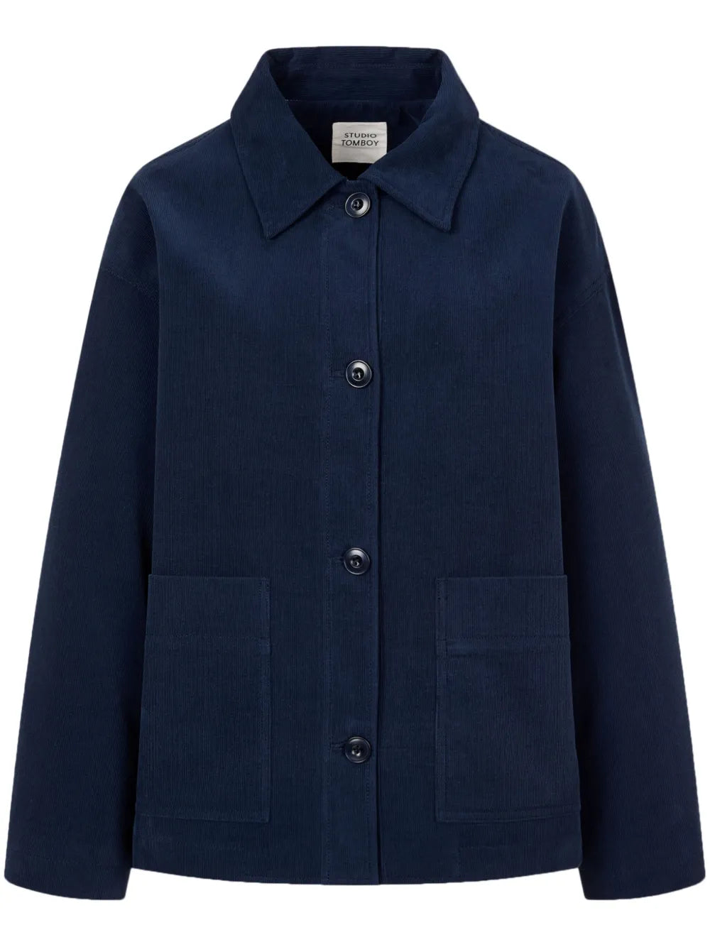 Corduroy Spread-Collar Shirt Jacket