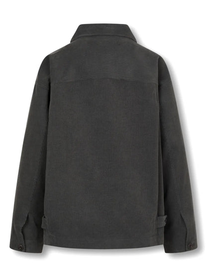 Corduroy Spread-Collar Shirt Jacket