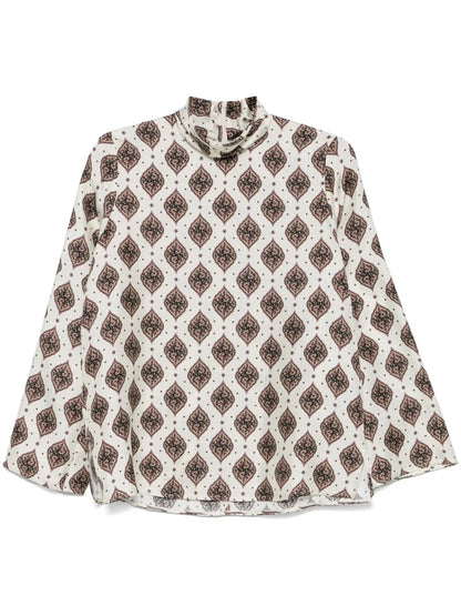Floral-Print Blouse
