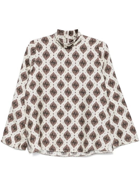 Floral-Print Blouse