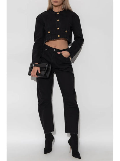 Denim Cropped Jacket