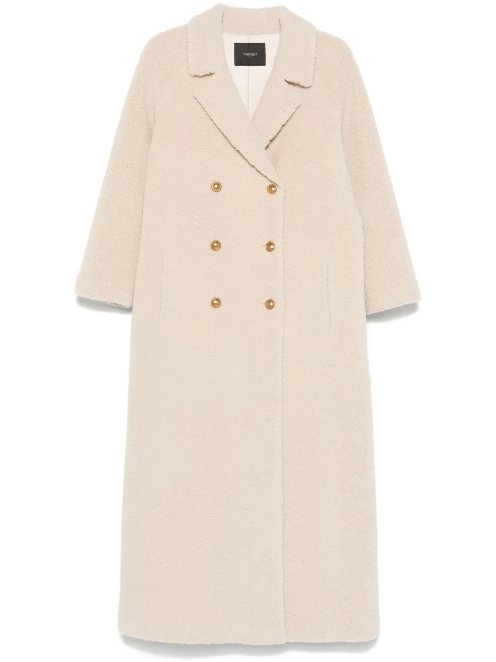 Faux Fur Double-Breasted Coat