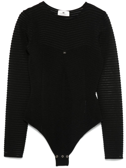 Herringbone-Pattern Bodysuit