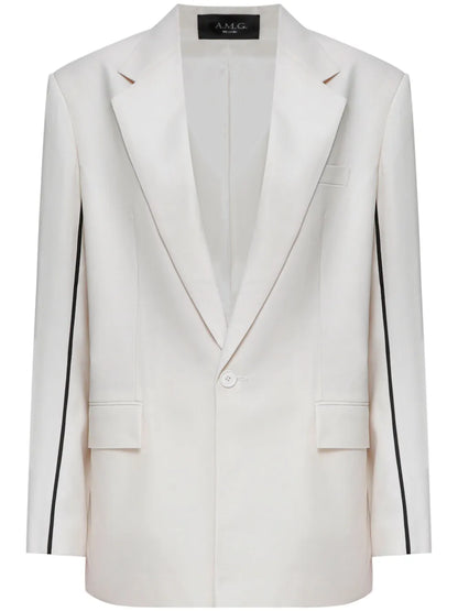 Piped-Trim Blazer