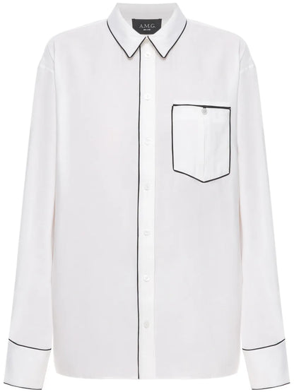 Piped-Trim Shirt