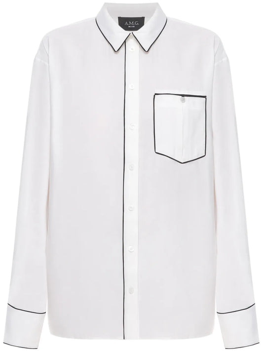 Piped-Trim Shirt