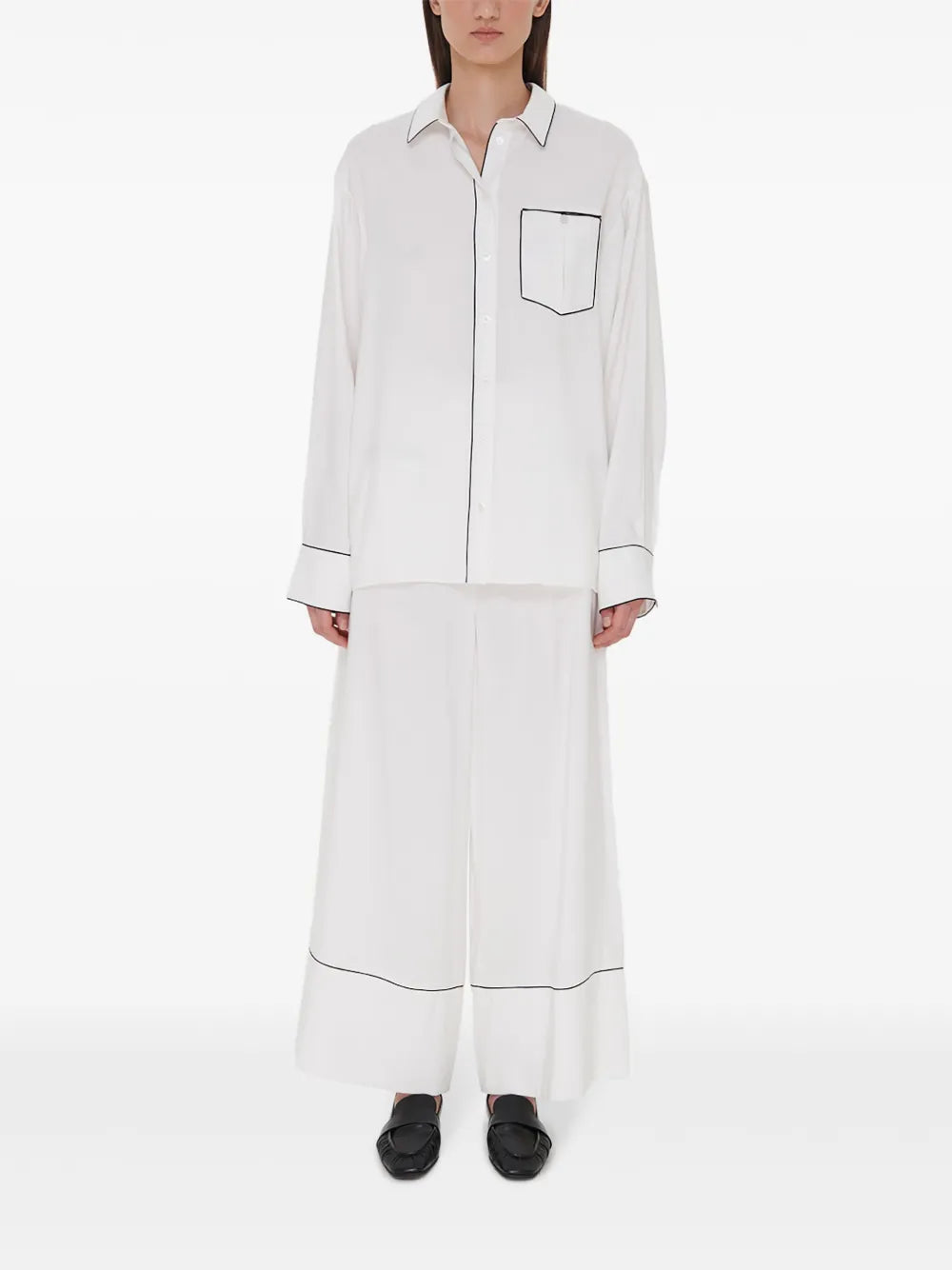 Piped-Trim Shirt