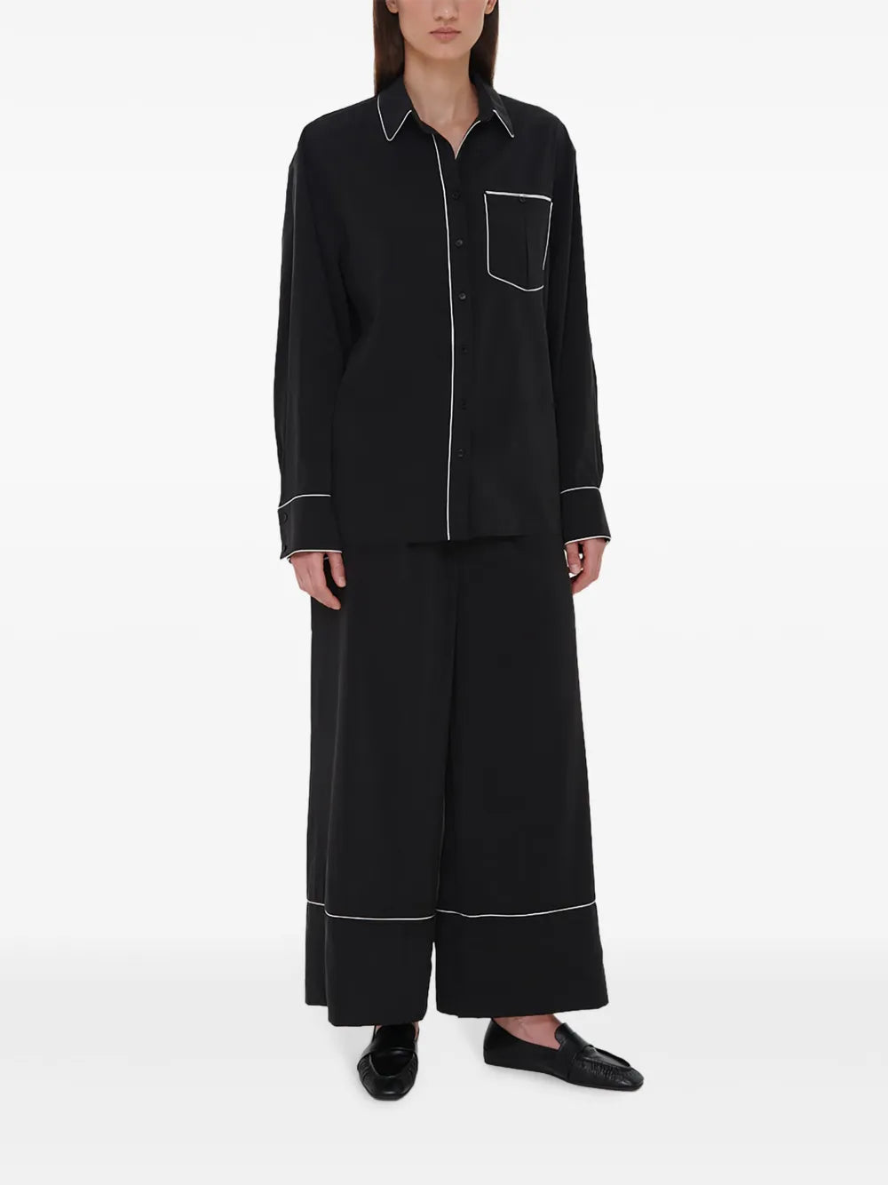 Contrast-Trim Shirt