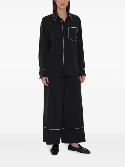 Contrast-Trim Shirt