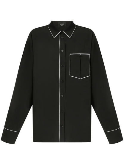 Contrast-Trim Shirt