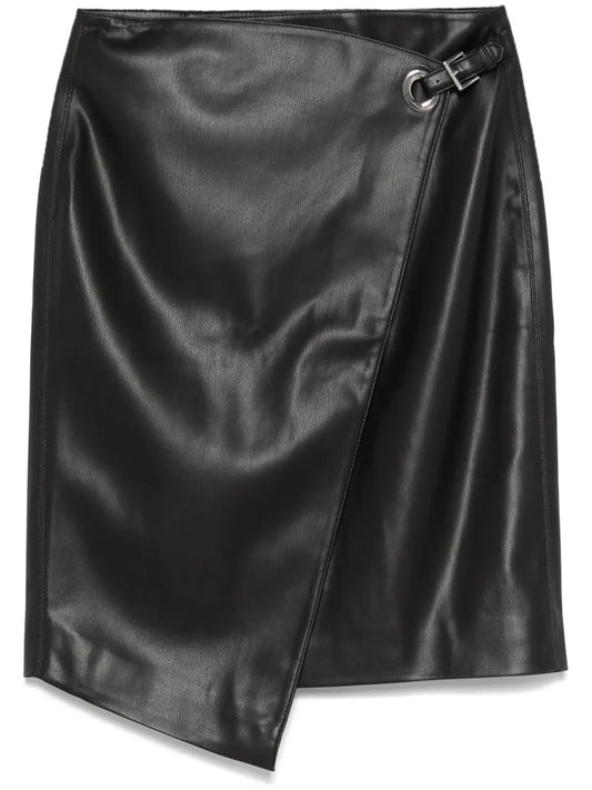 Faux-Leather Mini Skirt