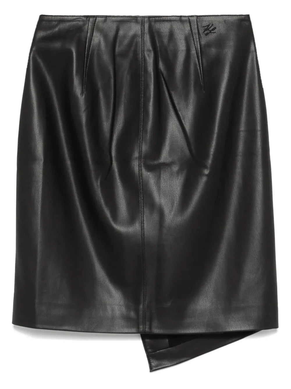 Faux-Leather Mini Skirt