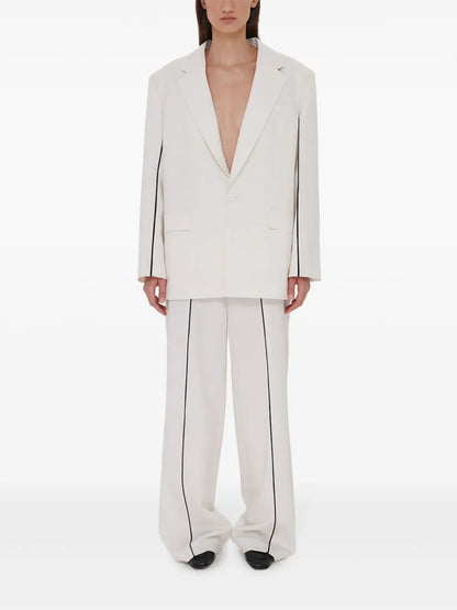 Contrast-Piping Trousers