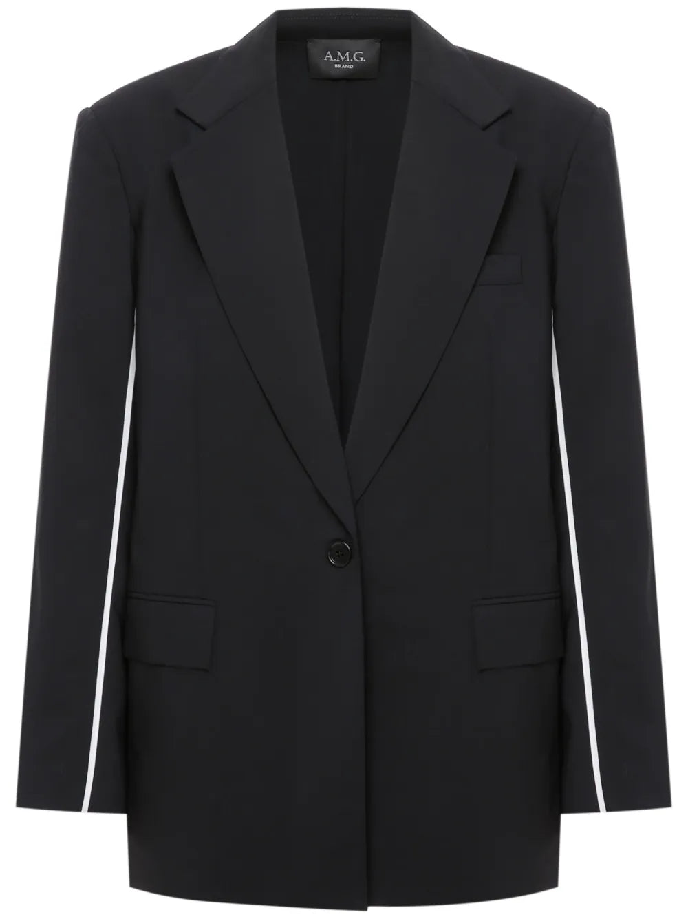 Contrast-Piping Blazer