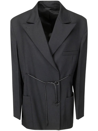 Drawstring Waist Blazer