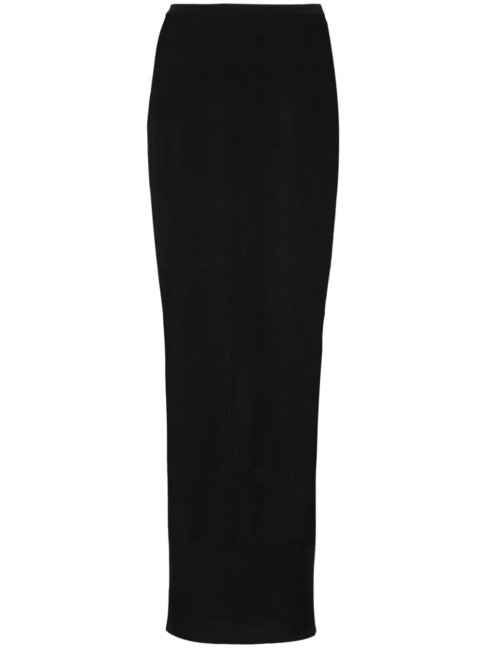 Fine-Ribbed Maxi Skirt
