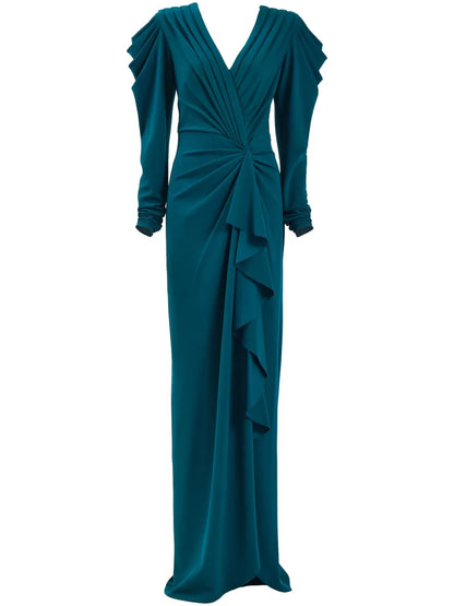 Finch Waterfall Draped Gown