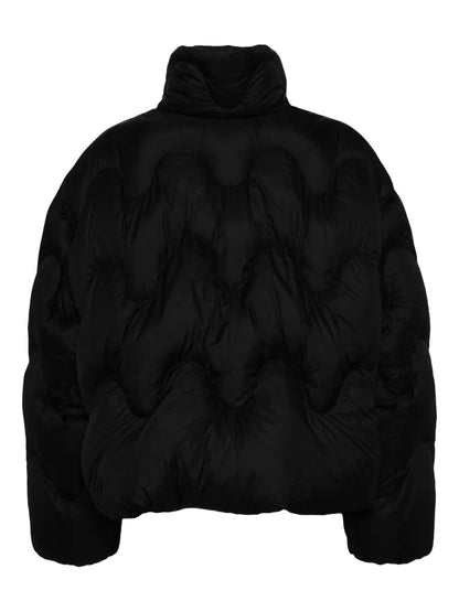Wavy-Quilted Puffer Jacket