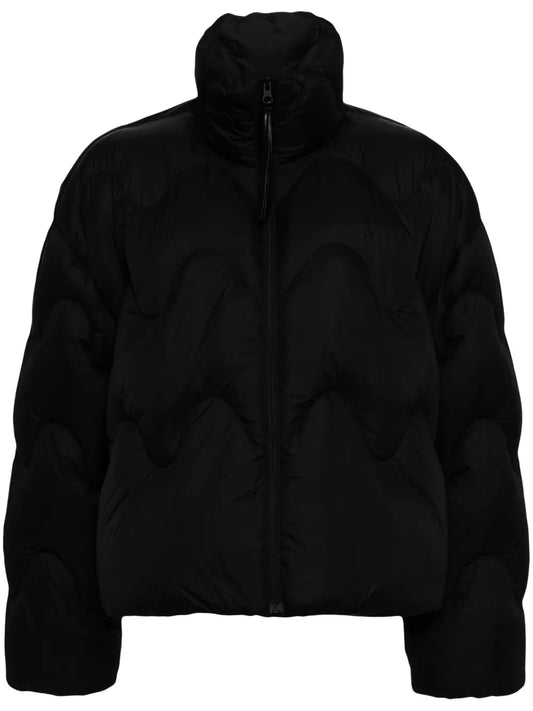 Wavy-Quilted Puffer Jacket