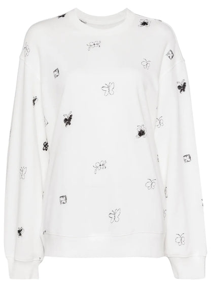 Butterfly Embellished Sweatshirt