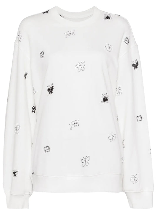 Butterfly Embellished Sweatshirt