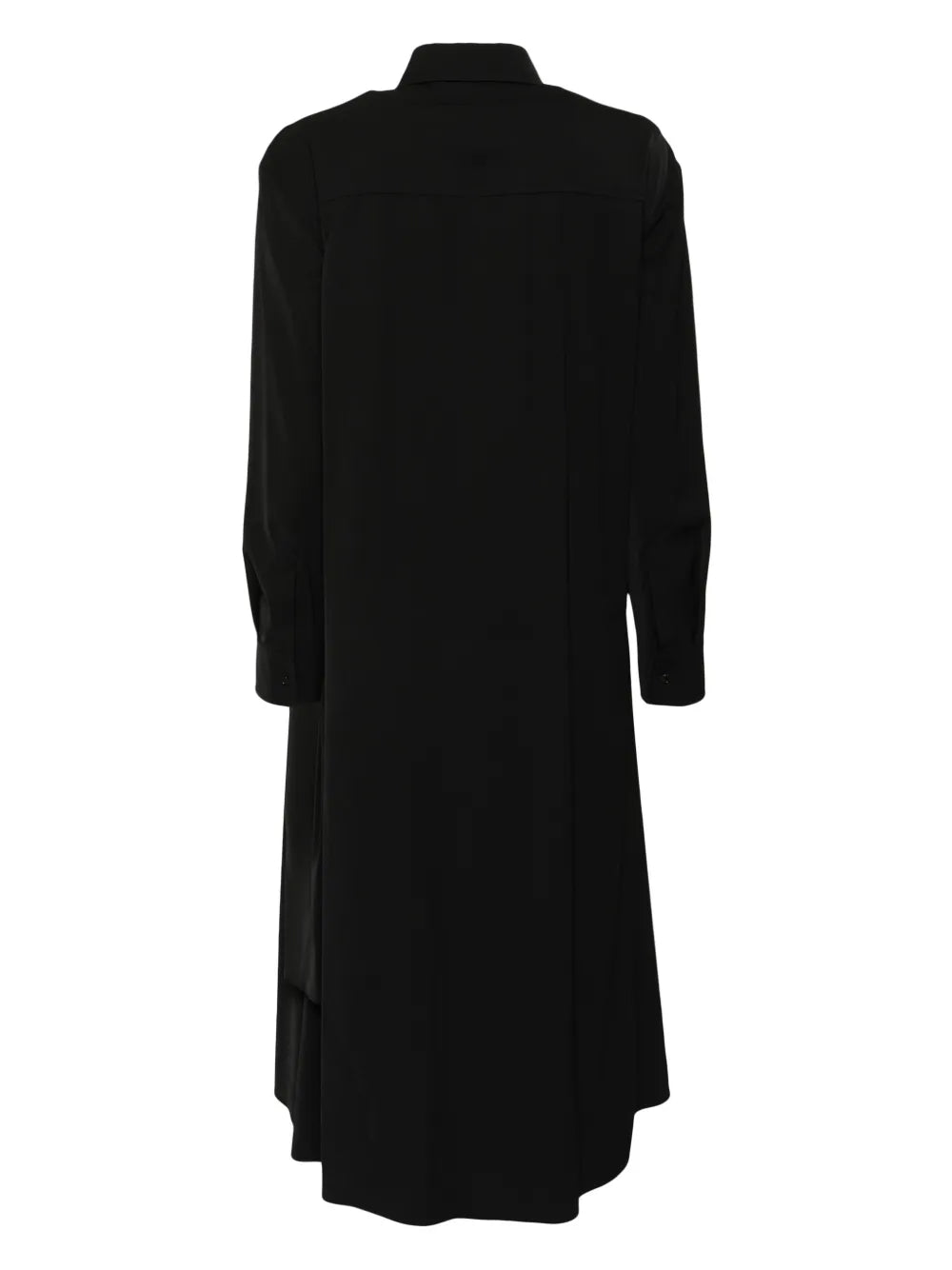 Hidden-Pleat Maxi Shirt Dress